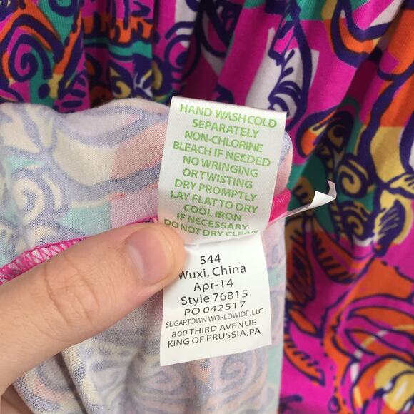 Lilly Pulitzer Parrish Halter Maxi Dress Racerback Floral Pink Size Large NWT - Picture 9 of 9